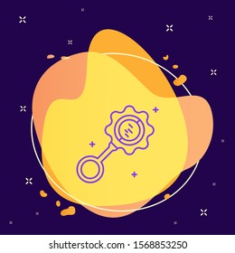 rattle, vector, icon. Illustration isolated vector sign symbol - Baby and baby toys outline vector icon