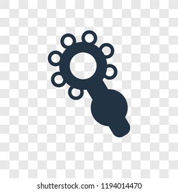 Rattle vector icon isolated on transparent background, Rattle transparency logo concept