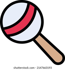 Rattle Vector Illustration auf transparentem Hintergrund. Symbole in Premium-Qualität. Schlagt das Vektorsymbol für Konzept und Grafikdesign.