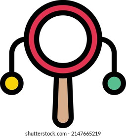 rattle Vector illustration on a transparent background. Premium quality symbols. Stroke vector icon for concept and graphic design.