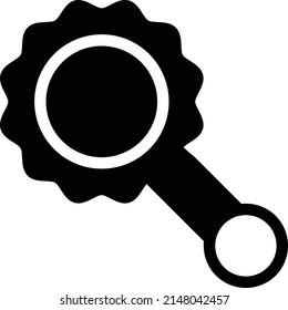 Rattle Vector Illustration auf transparentem Hintergrund. Symbole in Premium-Qualität. Glyphen Vektorsymbol für Konzept und Grafikdesign.