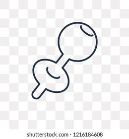 Rattle vector outline icon isolated on transparent background, high quality linear Rattle transparency concept can be used web and mobile
