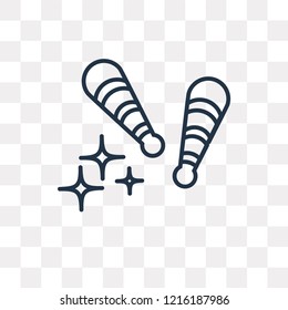Rattle vector outline icon isolated on transparent background, high quality linear Rattle transparency concept can be used web and mobile