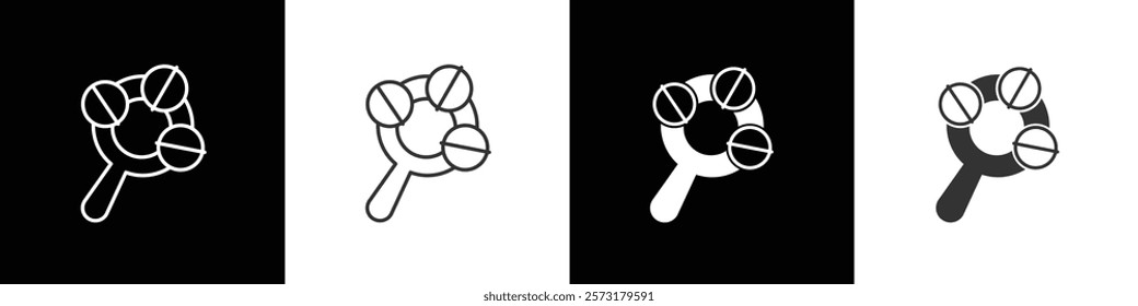 Rattles icon, baby toys icon, Rattles thin line icon set. Kids toys outline icons collection. Simple Kids toys vector illustration in black, white and transparent background. Eps10