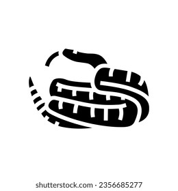 rattlesnake animal glyph icon vector. rattlesnake animal sign. isolated symbol illustration