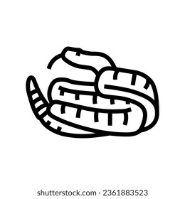 rattlesnake animal line icon vector. rattlesnake animal sign. isolated contour symbol black illustration
