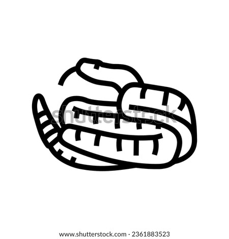 rattlesnake animal line icon vector. rattlesnake animal sign. isolated contour symbol black illustration
