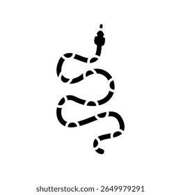 rattlesnake black flat icon for digital and print projects. North american animals. Minimal clean icons for apps and websites. Modern simple icons for UI UX and branding