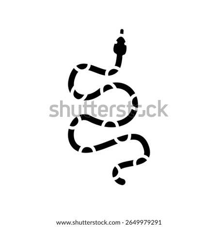 rattlesnake black flat icon for digital and print projects. North american animals. Minimal clean icons for apps and websites. Modern simple icons for UI UX and branding