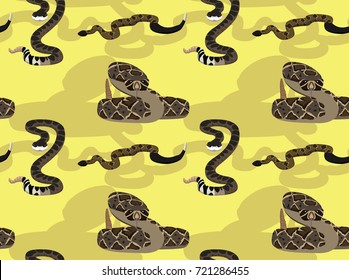 Rattlesnake Cartoon Seamless Wallpaper