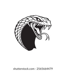 Rattlesnake coiled up silhouette vector art 