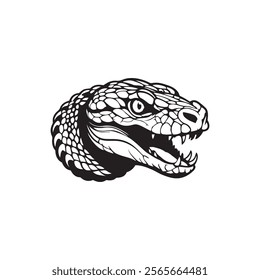 Rattlesnake coiled up silhouette vector art 