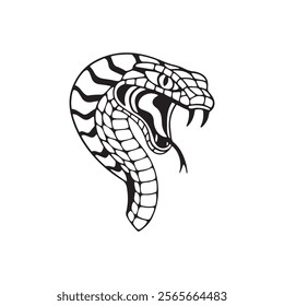 Rattlesnake coiled up silhouette vector art 