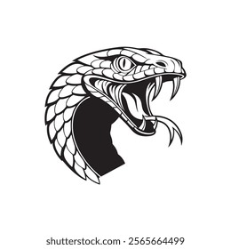 Rattlesnake coiled up silhouette vector art 