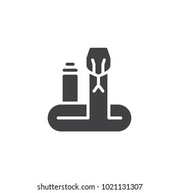 Rattlesnake icon vector, filled flat sign, solid pictogram isolated on white. Rattler snake symbol, logo illustration.