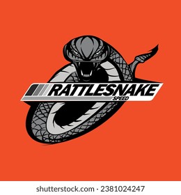 rattlesnake mascot logo ,illustration snake for automotive sports