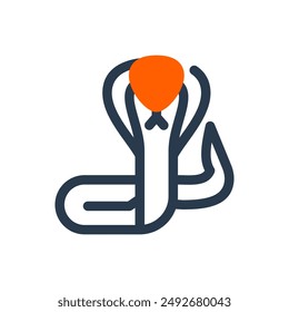 Rattlesnake on Desert Vector Icon