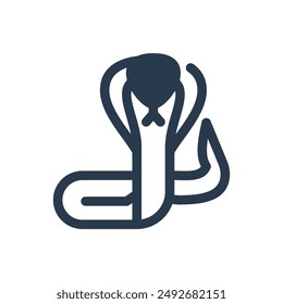 Rattlesnake on Desert Vector Icon