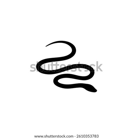 Rattlesnake silhouette icon vector flat design.