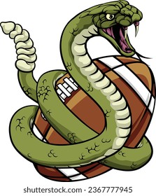 A rattlesnake snake American football sports team cartoon animal mascot