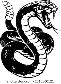 A rattlesnake snake animal sport team cartoon mascot