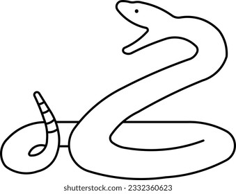 Rattlesnakes timber rattlesnakes snake python cobra Outline