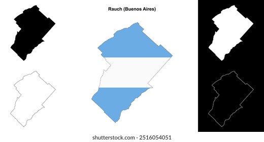 Conjunto de mapas do departamento de Rauch (Buenos Aires)