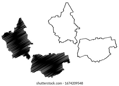 Rauna Municipality (Republic of Latvia, Administrative divisions of Latvia, Municipalities and their territorial units) map vector illustration, scribble sketch Rauna map
