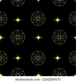 Rave patrón psicodélico sin costuras. Fondo trippy con elemento surrealista. Patrón de estilo de los años 90