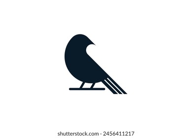 Diseño de Ilustración vectorial de logotipo de pájaro Cuervo