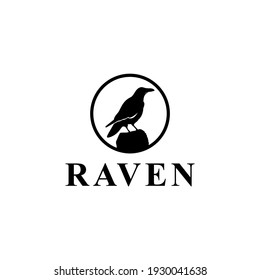 Raven Bird on top Peak Logo design inspiration