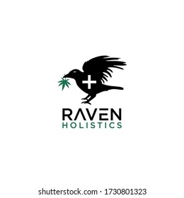 Raven bird premium logo design