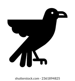 raven black bird silhouette style