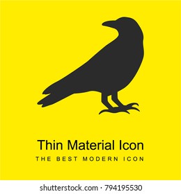 Raven bright yellow material minimal icon or logo design
