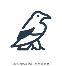 Raven for Creepy halloween Vector Icon
