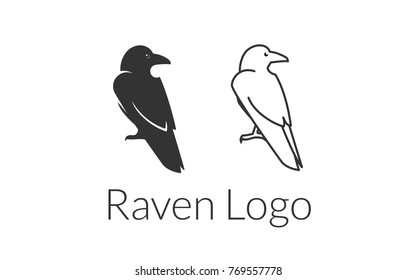 Raven Crow Logo Template
