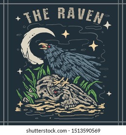 The Raven Crow Nightmare Illustration