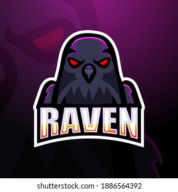 Raven esport mascot logo design