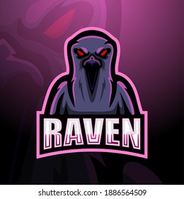 Raven esport mascot logo design