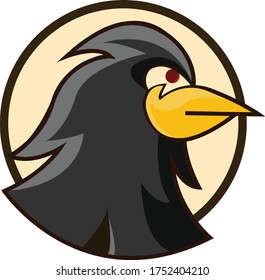 Ilustración vectorial del logotipo de la cabeza de Raven