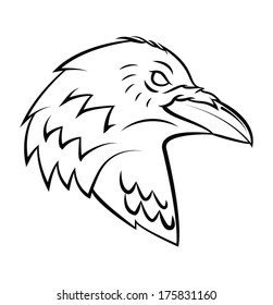 Raven Head Tattoo