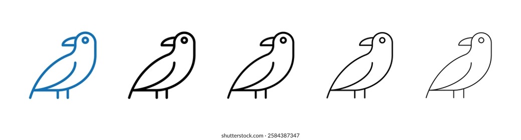 raven icon Outline vector logo for web ui