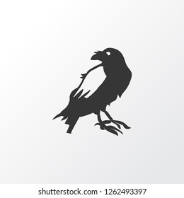 Raven icon symbol. Premium quality isolated crow element in trendy style.