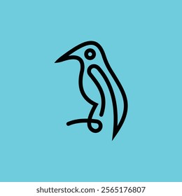 Raven Line Logo Icon Designs Vector Stock