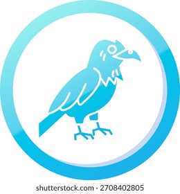 Raven Line vector Icon Design
