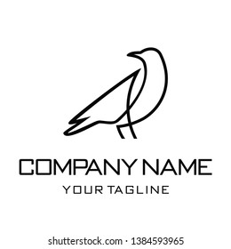 raven logo abtract modern silhouette
