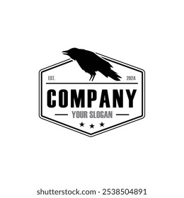 raven logo , bird logo vector