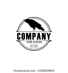 raven logo , bird logo vector