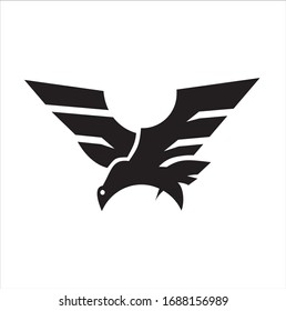 Raven logo with black and white color 