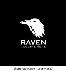 Raven Logo Design Vector Template